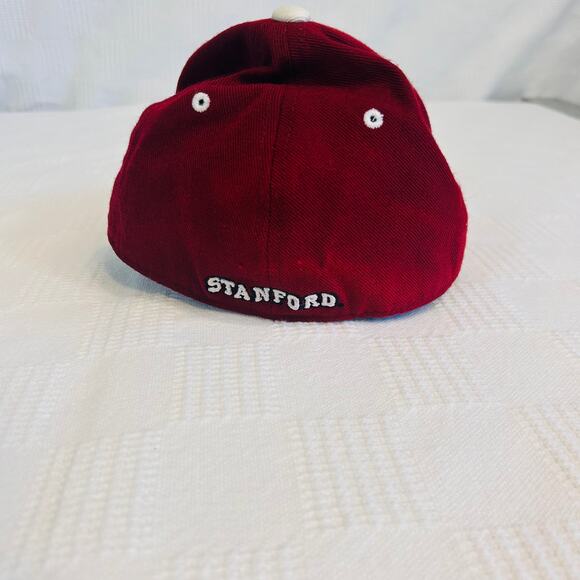 Stanford Cardinal Fitted Hat 7 1/4 Zephyr WoolAcrylic Blend Slight Bleed on Bill - Picture 5 of 9